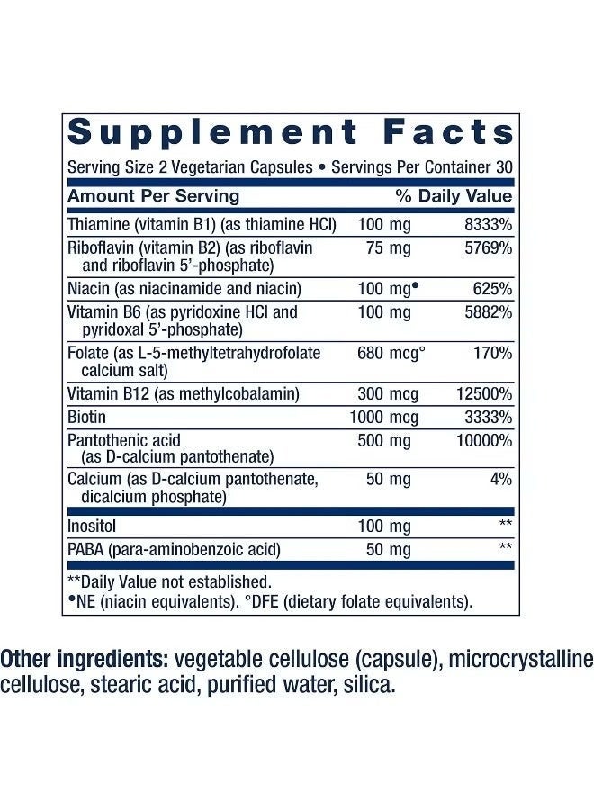 Life Extension BioActive Complete, B-Complex, 60 Vegetarian Capsules Packaging May Vary - Image 2
